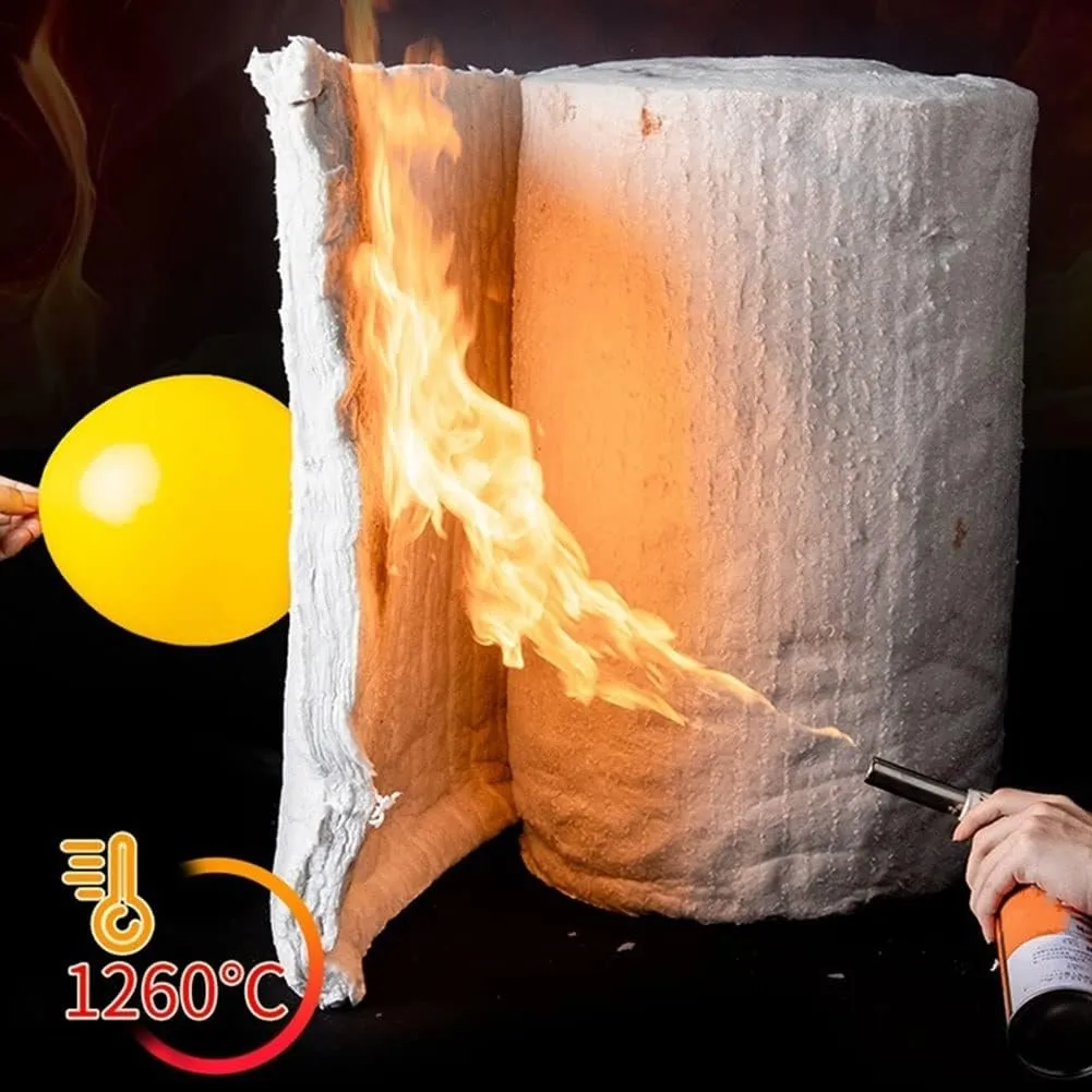Ceramic Fiber Blanket Thermal Insulation High Temperature Fireproof Mat Pad for Kilns Furnace Pizza Ovens Fire Bricks, Easy to Cut (Color : White, Size : 61x160cm)