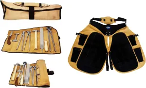 CHALLENGER 8 Piece Horse Shoe Farrier Hoof Grooming Tool Kit w/Carry Bag Black 98479