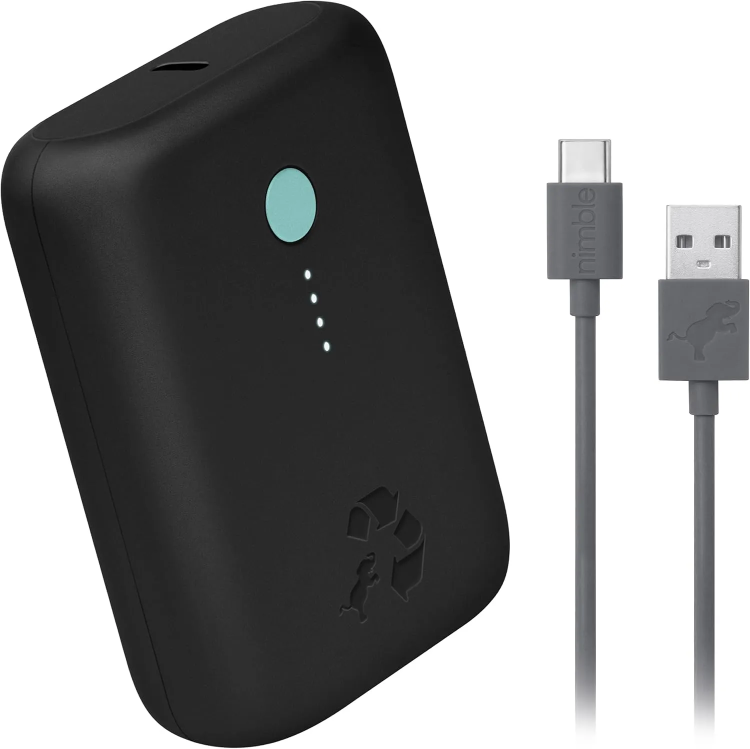 Champ Lite Portable Charger, 5200mAh Fast Charging Power Bank 15W USB C and A Port with Cable, Travel Essential Battery Pack for iPhone Galaxy Pixel MacBook iPad Kindle Airpod Laptop Tablet