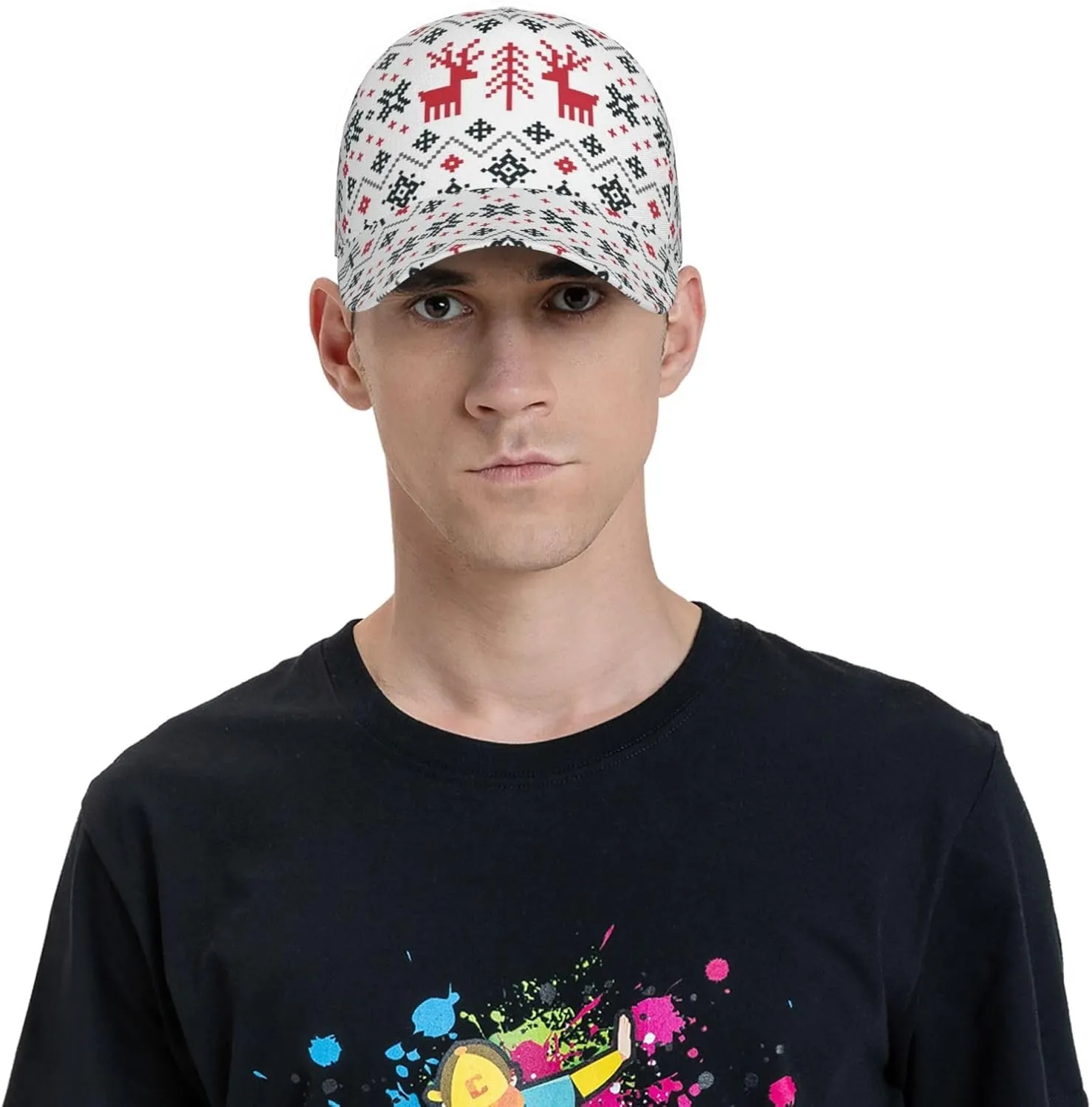 Christmas Cap Xmas Holiday Baseball Hats Fashion Sun Cap Packable Outdoor Running hat for Women and Men