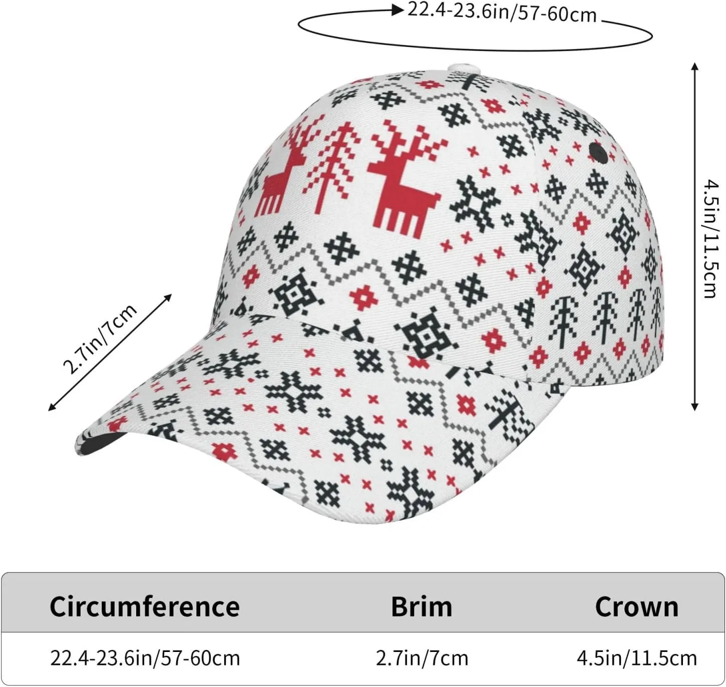 Christmas Cap Xmas Holiday Baseball Hats Fashion Sun Cap Packable Outdoor Running hat for Women and Men
