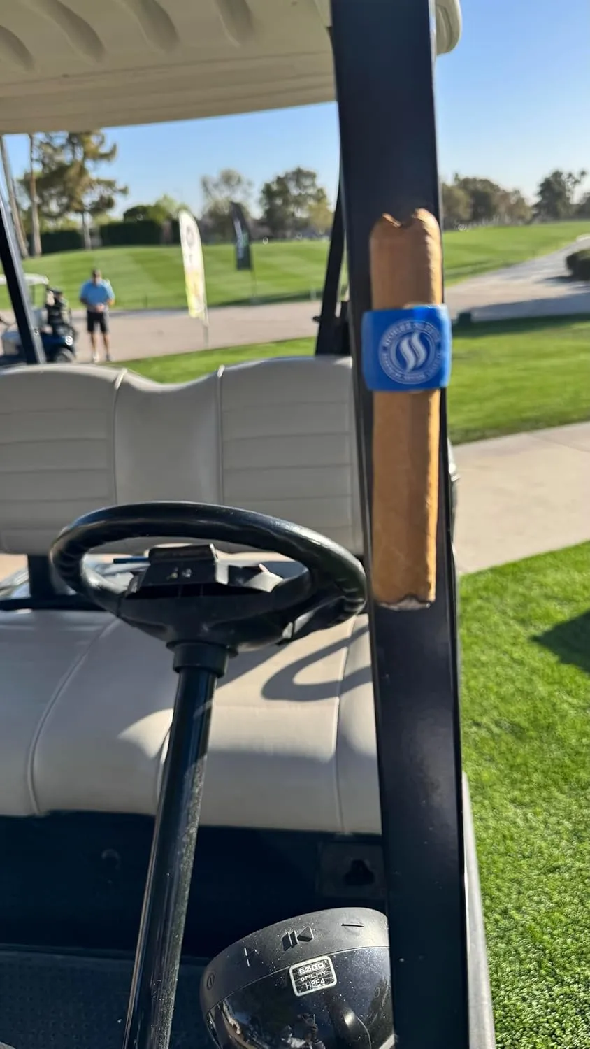 Cigar Holder, Magnetic, Sleek, Compact, Cigar holder for golf cart, Fire Retardent, Cigar holder golf, Cigar accessories, All purpose cigar holder (Blue)