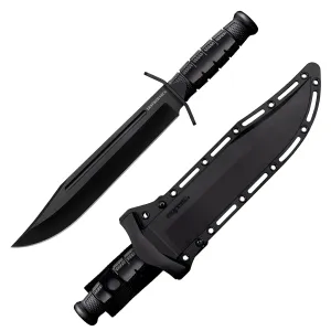 Cold Steel Leatherneck Bowie 10.5" German D2 Razor-Sharp Blade 4.75" Kray-Ex Durable Handle Tactical Outdoor Fixed Blade Knife w/Secure-Ex Sheath