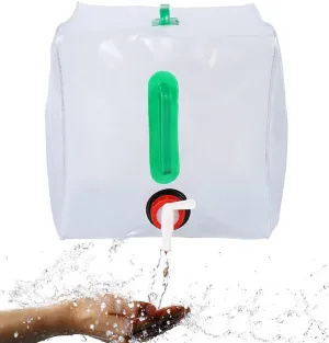 Collapsible Water Container with Spigot & Carrying Handle, BPA Free Water Storage Jug Water Canteen for Outdoor Camping Hiking & Emergency Survival Kit, Foldable Portable