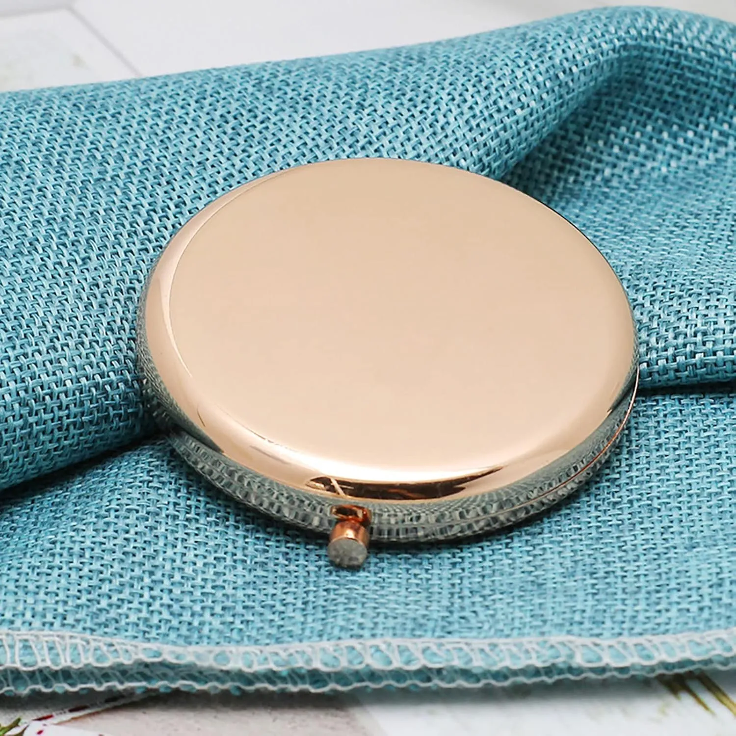 Compact Cosmetic Mirror - 2.75 Inch Round, Portable Makeup Mirror for Travel, 5PCS Rose Gold