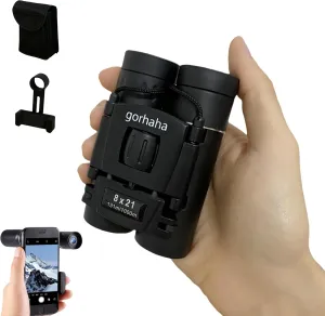 Compact Waterproof Binoculars with High Magnification & Phone Holder - Ideal for Adults & Kids