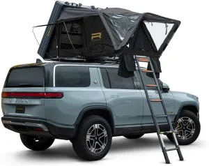 Condor Overland 2 Air Hard-Shell Roof Top Tent for Car Camping and Overlanding, Waterproof, Aluminum Shell, 2-3 Person Tent, Air Mattress and Universal Mounting Brackets Included