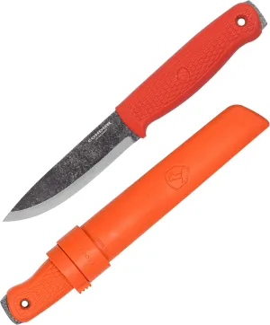 Condor Tool & Knife Terrasaur Bushcraft Knife Orange - 1095 High Carbon Steel - Scandi Edge - High Impact Polypropylene Sheath - 3mm Thick - 4.2in Blade - 7.1oz