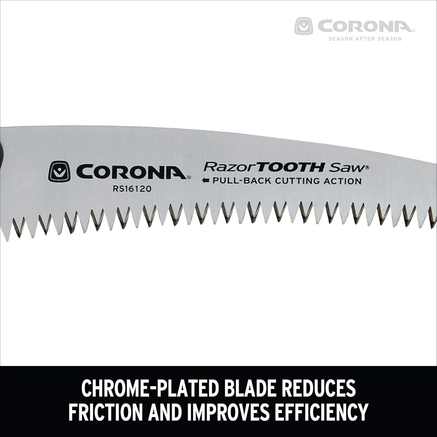Corona Tools 7-Inch RazorTOOTH Folding Saw | Pruning Saw Designed for Single-Hand Use | Curved Blade Hand Saw | Cuts Branches Up to 3" in Diameter | RS16120, Red
