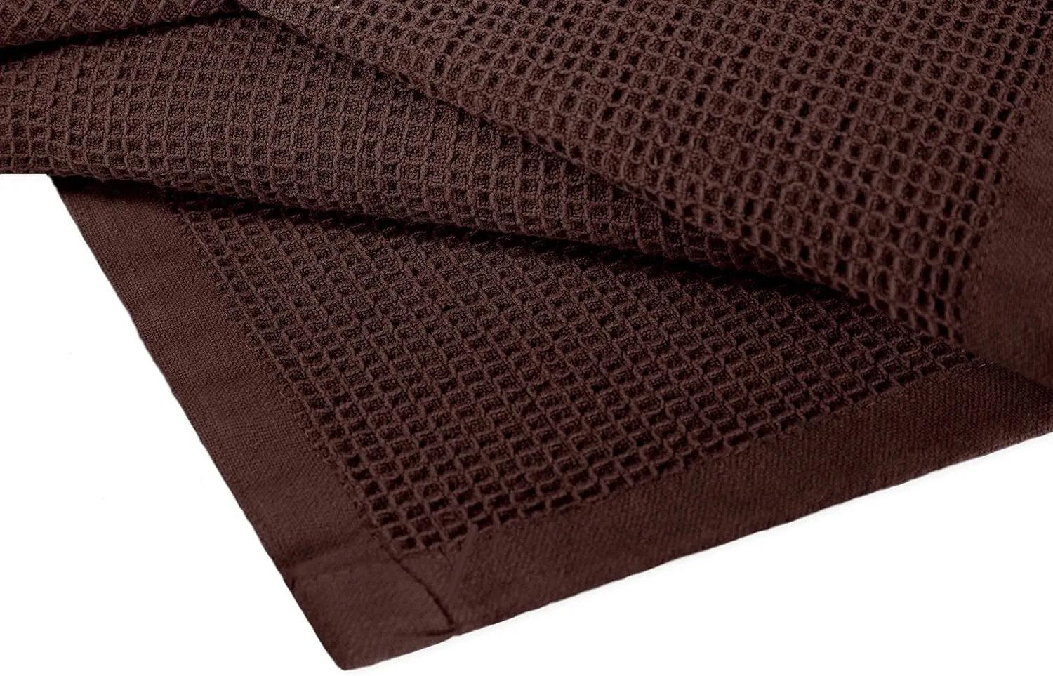 Crover All Season Waffle Premium Thermal Blanket Queen Size 90"x90" Durable Soft Cozy Breathable Weave Design 100% Cotton, Brown