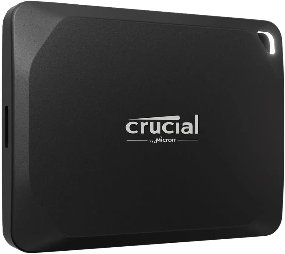 Crucial X10 Pro 2TB Portable SSD, Up to 2100MB/s Read, 2000MB/s Write, USB 3.2 USB-C, External Solid State Drive, Durable Storage for PC & Mac, for Professional Creators, Black - ‎CT2000X10PROSSD902