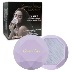 Crystal Hair Eraser,Upgraded Crystal Hair Remover Diamond,Painless and Effective Nano Glass Hair Removal Stone and Skin Exfoliation,Natural Epilator for Women and Men(Pastel Lilac)