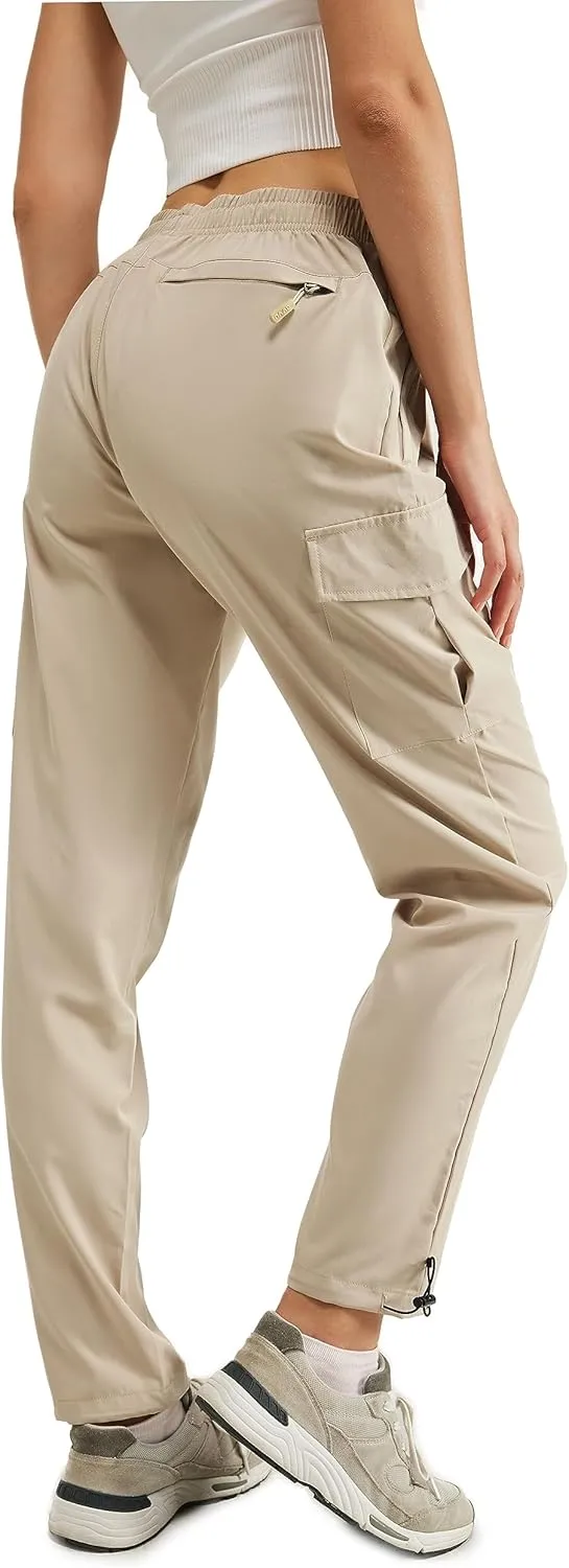 CT-Tebrun Women's Hiking Pants with Pocket Quick Dry Lightweight Cargo Pants Travel Hiking Runing Pants Outdoors