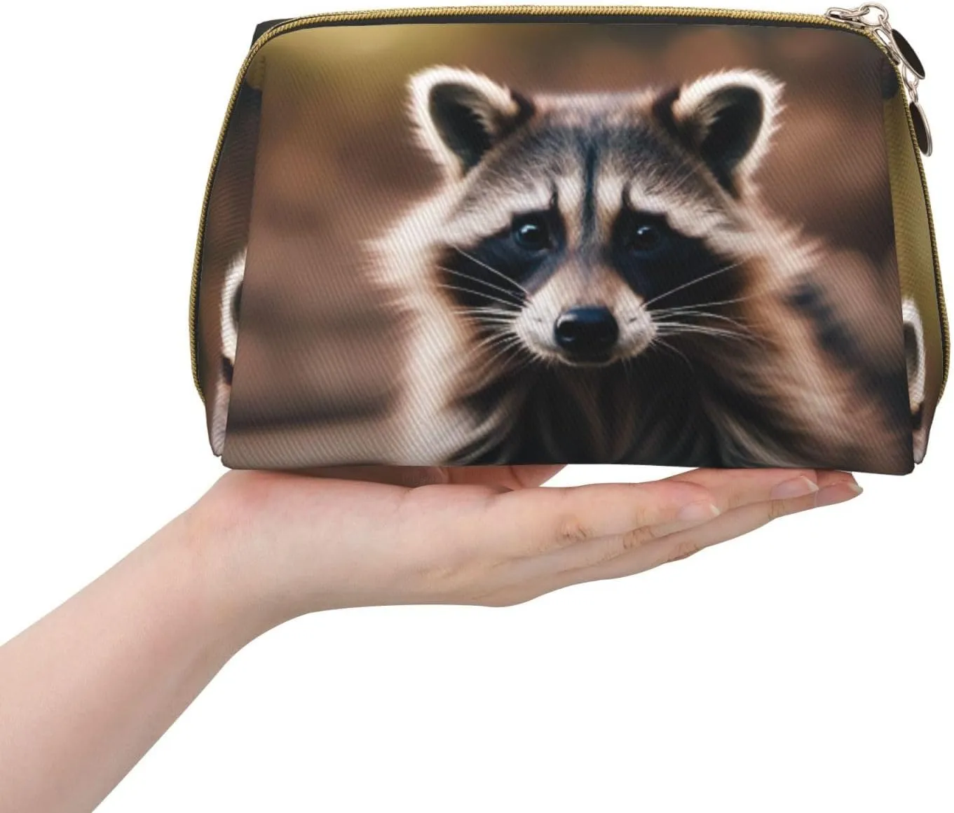 Cute Raccoon (1) Toiletry Pouch, Travel-Friendly Makeup Organizer For Makeup Brushes, Lipsticks