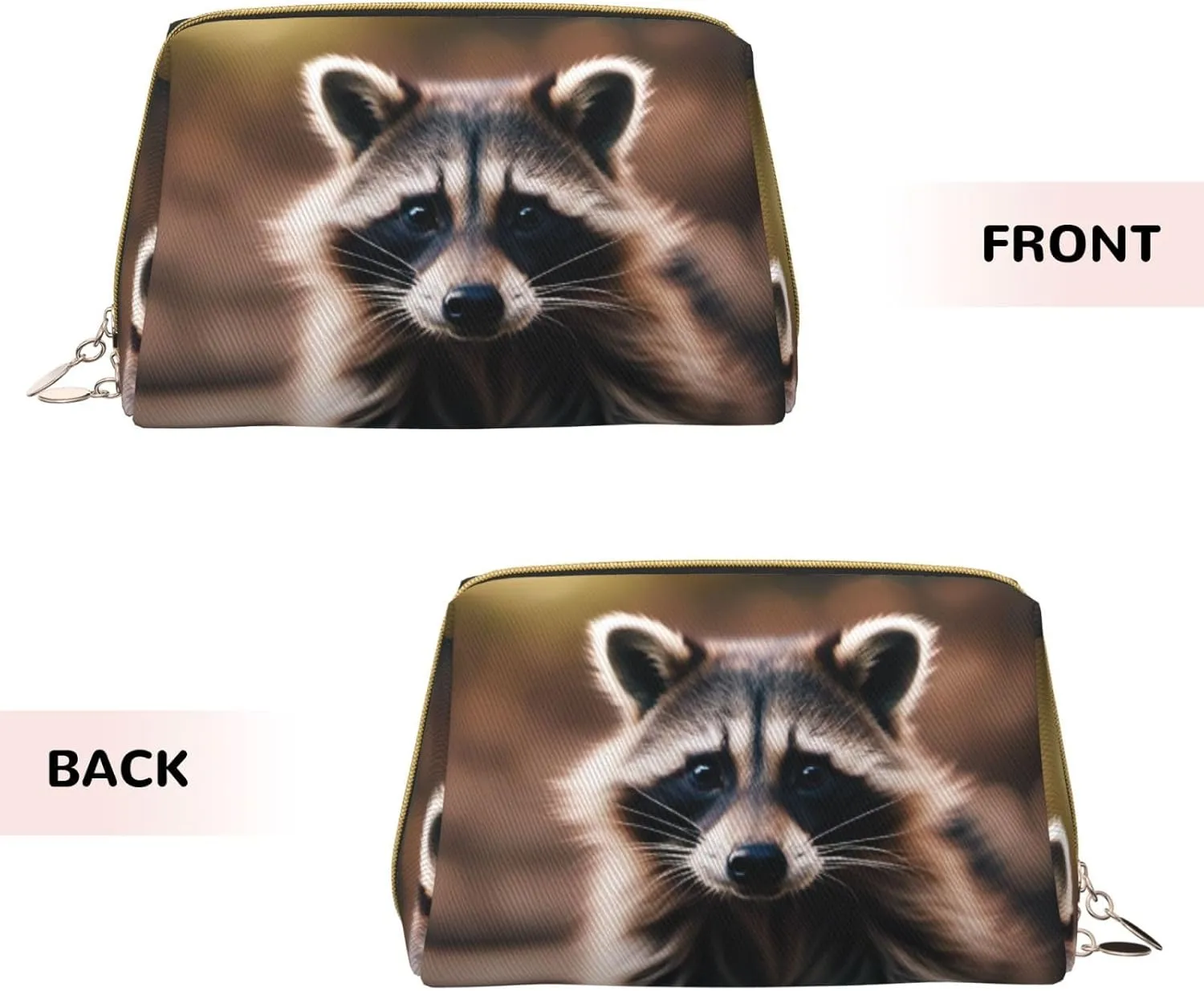 Cute Raccoon (1) Toiletry Pouch, Travel-Friendly Makeup Organizer For Makeup Brushes, Lipsticks