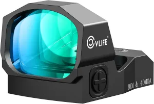 CVLIFE WolfCovert X S02 Full-Sized Multiple Reticle Green Dot, 3 MOA Dot & 40 MOA Circle Optic, Motion Awake Green Dot for RMR, 28mm Large Len, with Adapter Plate for MOS & 21mm Picatinny.