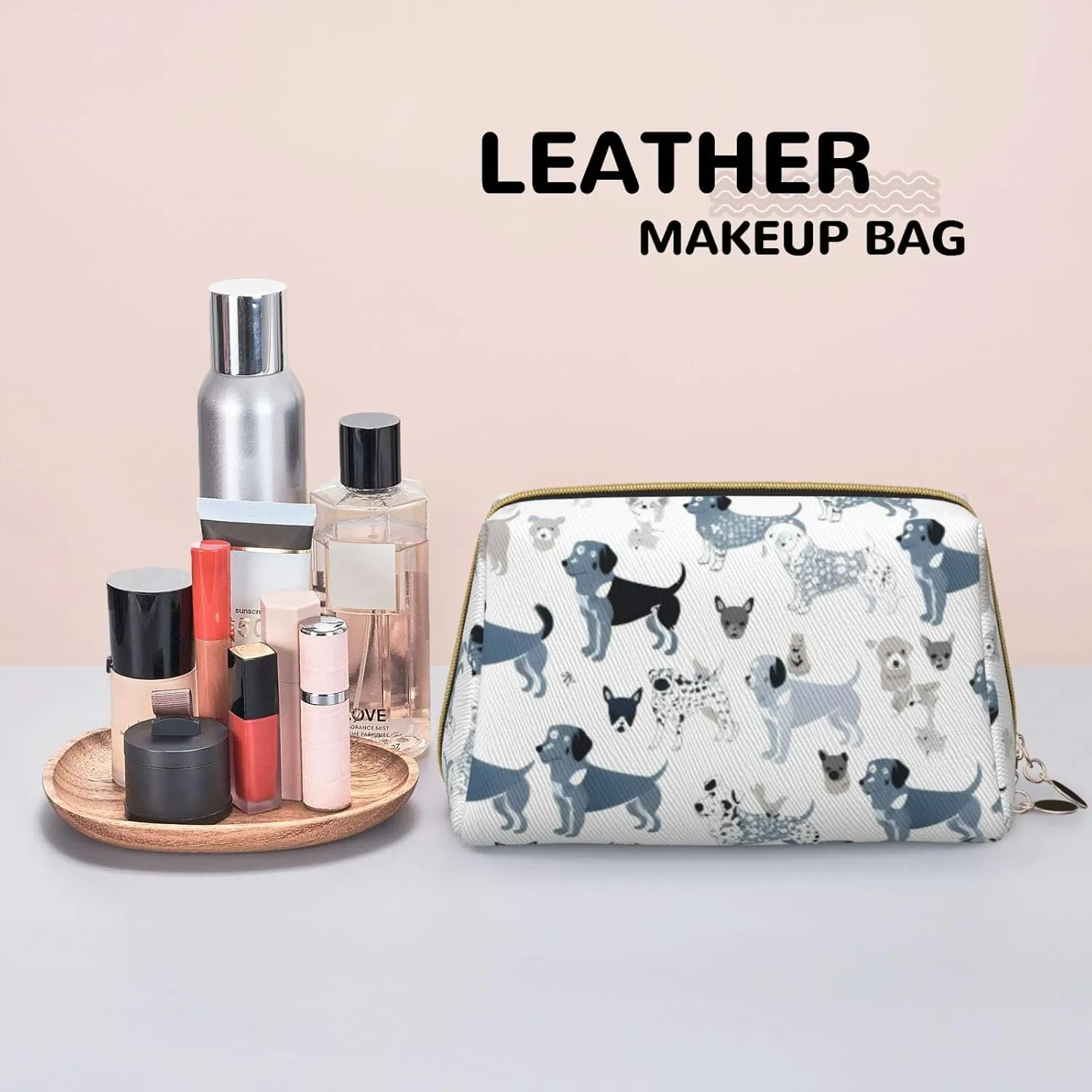 Dachshund Dog Toiletry Pouch, Travel-Friendly Makeup Organizer For Makeup Brushes, Lipsticks