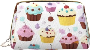 Delicious Cupcakes Toiletry Pouch, Travel-Friendly Makeup Organizer For Makeup Brushes, Lipsticks