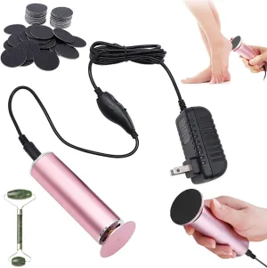 Dermave Electric Foot Callus Remover, Dermave Foot Sander, Pain-Free Electric Callus Remover with 60pcs Sanding Discs, Electric Foot File Callus Remover (Pink)