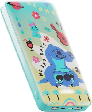 Disney Lilo and Stitch 10,000Mah Power Bank- Universally Compatible Portable Phone Charger Battery Pack w/USB Charging Port Gifts for Women, Men, Teens and All Fans of Stitch Stuff