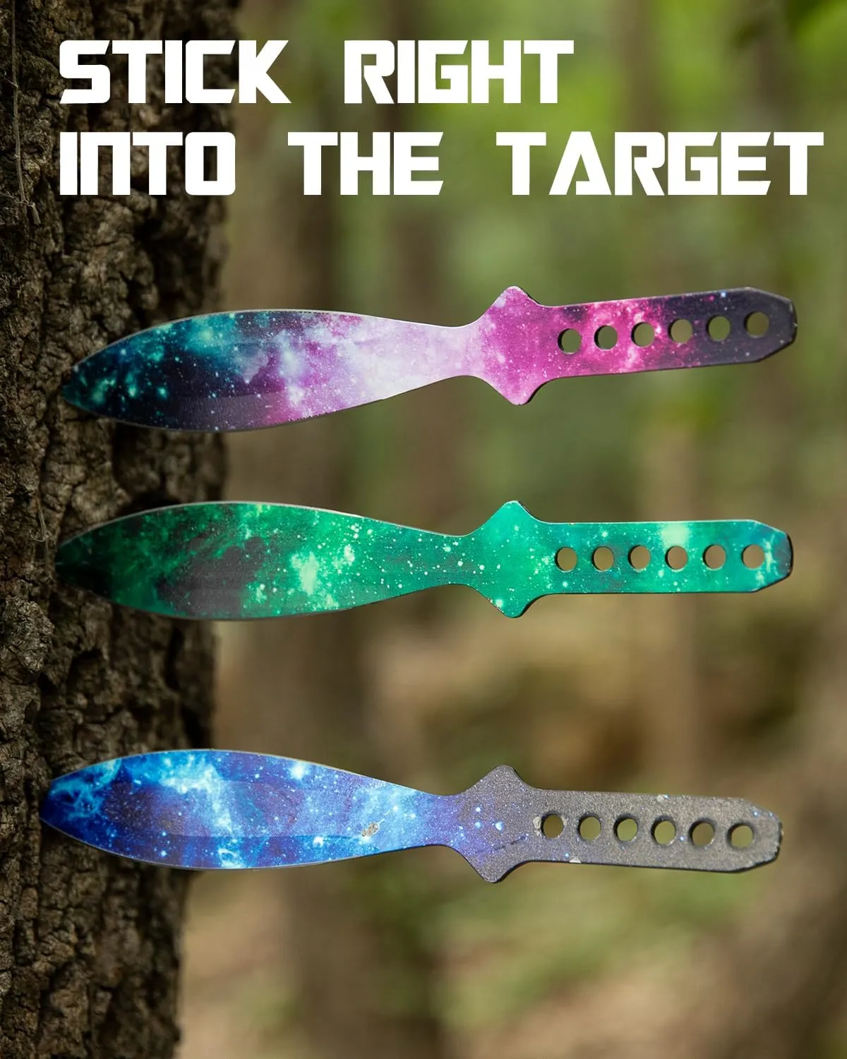 Dispatch Stainless Steel Throwing Knives Set of 3 with Nylon Sheath Well Balanced Kunai Throwing Knife for Recreation and Competition