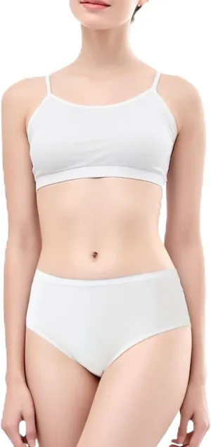 Disposable Underwear for Women, High Waisted Ladies Panties for Travel Emergencies,10/20 Pack White Regular Briefs