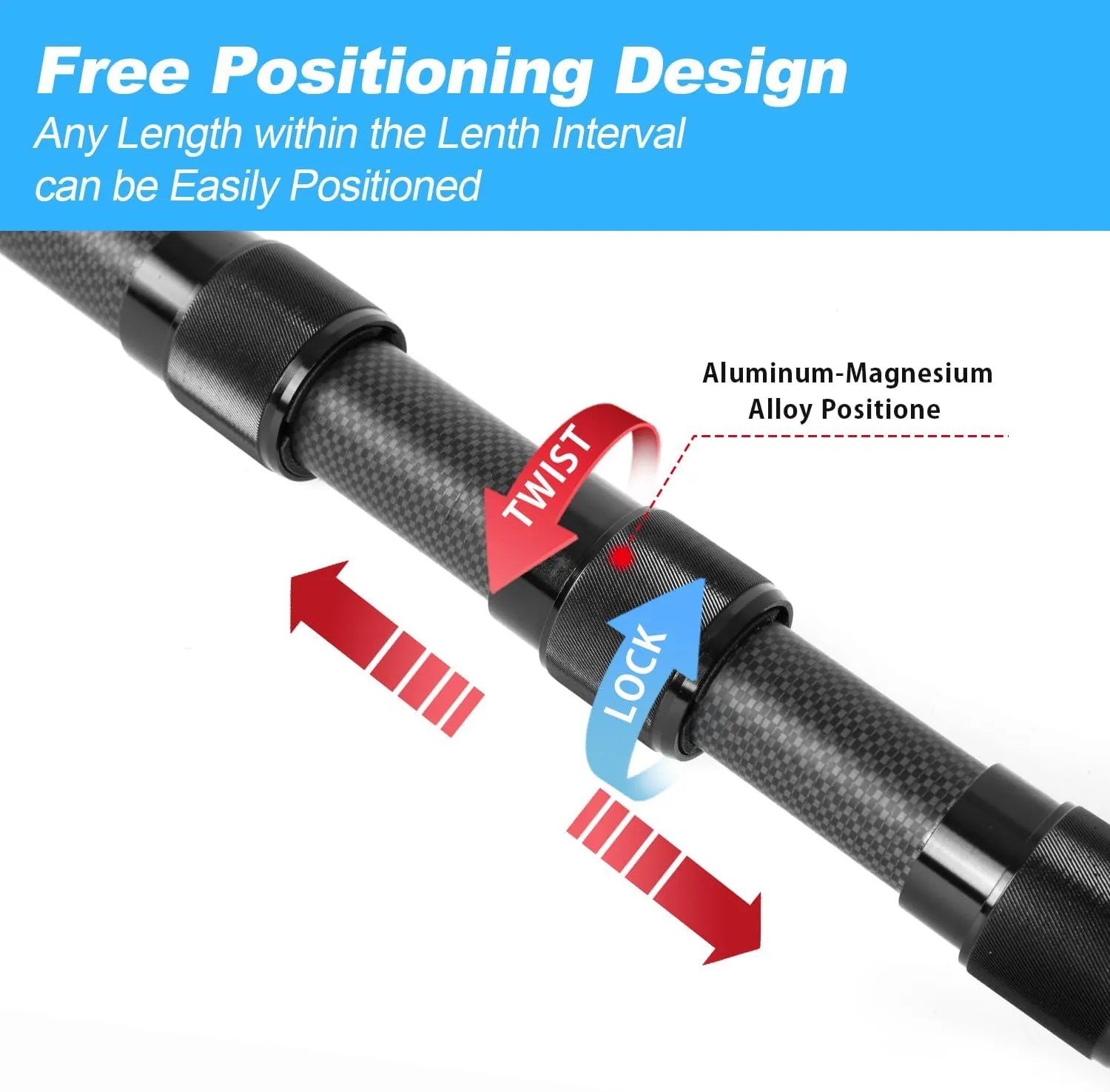 DOBEN Carbon Fiber Pool Pole Telescopic, Professional Ultralight Pool Poles 4.6 to 15 FT, Telescoping Lightweight Pool Cleaning Pole, Heavy Duty Pool Pole for Skimmer Net, Brush, Vacuum Head 15FT