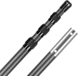 DOBEN Carbon Fiber Pool Pole Telescopic, Professional Ultralight Pool Poles 4.6 to 15 FT, Telescoping Lightweight Pool Cleaning Pole, Heavy Duty Pool Pole for Skimmer Net, Brush, Vacuum Head 15FT
