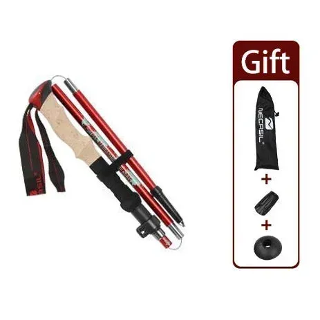 Door-to-door Grip Adjustable Trusted platform Hiking Poles Ultralight with Cork Aluminum