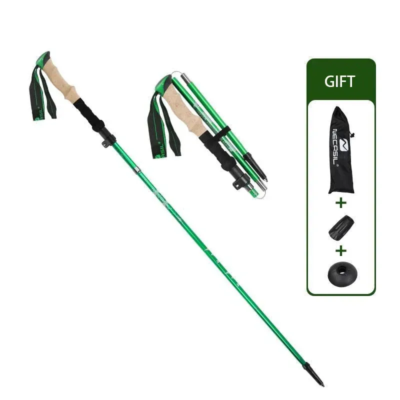 Door-to-door Grip Adjustable Trusted platform Hiking Poles Ultralight with Cork Aluminum