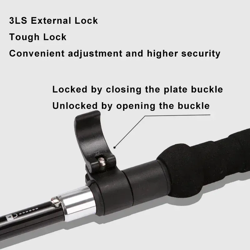 Door-to-door Grip Adjustable Trusted platform Hiking Poles Ultralight with Cork Aluminum