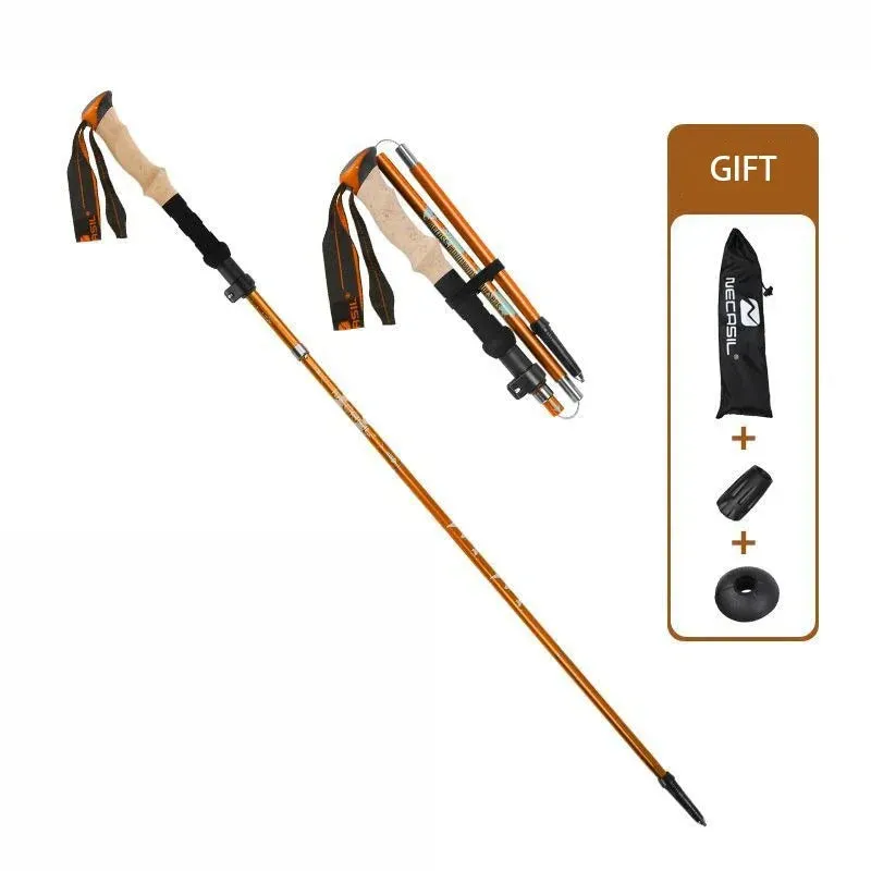 Door-to-door Grip Adjustable Trusted platform Hiking Poles Ultralight with Cork Aluminum