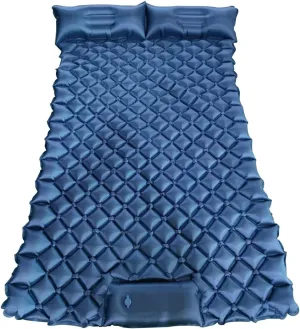 Double Camping Sleeping Pad - Ultralight Outdoor Travel Sleeping Pad, 40D Nylon Composite TPU Foot Inflatables Pad with Pillow, Suitable for Backpacking, Hiking, Travel, Tent, Portable Campin
