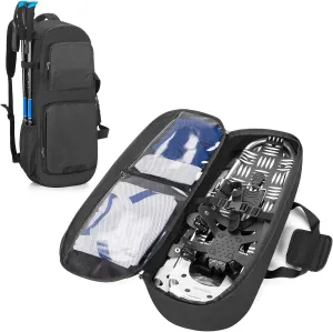 DSLEAF Snow Shoes Bag for 19”-25” Snowshoes, Snowshoes Backpack with Pockets for A Pair of Poles and Other Accessories, Easy to Carry with Shoulder Strap and Handle (Patent Design) Bag Only