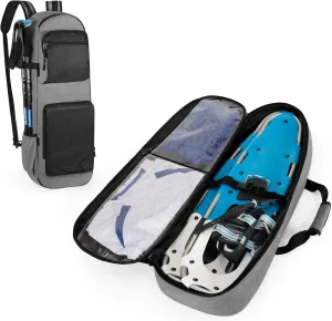 DSLEAF Snow Shoes Bag for 25”-30” Snowshoes, Snowshoe Backpack Holds A Pair of Poles, Gloves and Other Accessories, Suitable for Hiking and Climbing (Patent Design), Bag Only