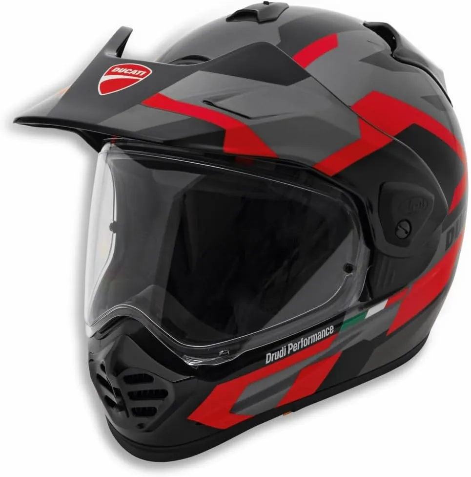 Ducati Strada Tour V5 Full-face Helmet 98108801, Black/Silver?Red
