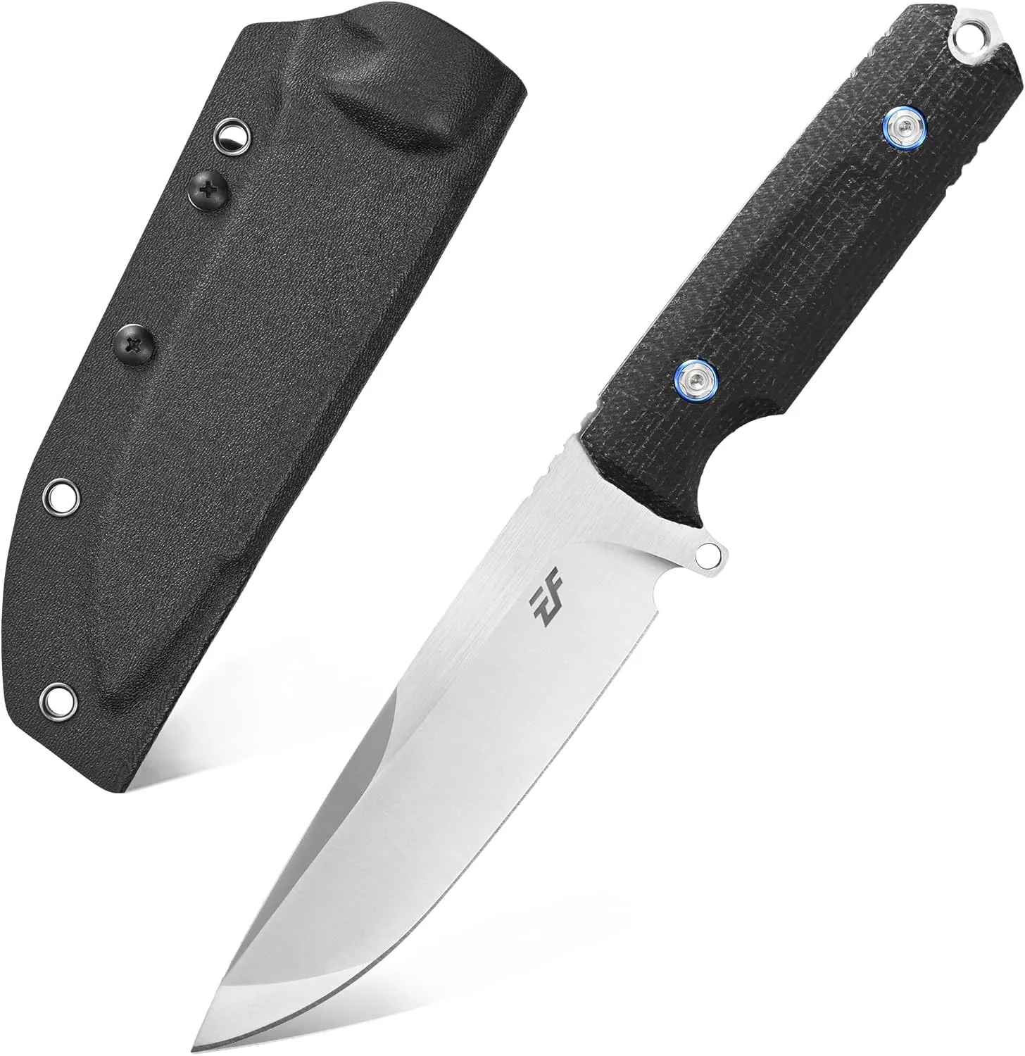 Eafengrow EF131 Fixed Blade Knife,DC53 Steel Blade,Micarta Handle Full Tang Fixed Knifes for Camping Hunting Bushcraft