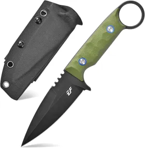 Eafengrow EF152 Fixed Blade Knife K110 Steel Blade G10 Handle Full Tang EDC Tool Knife for Outdoor Working Camping Hiking