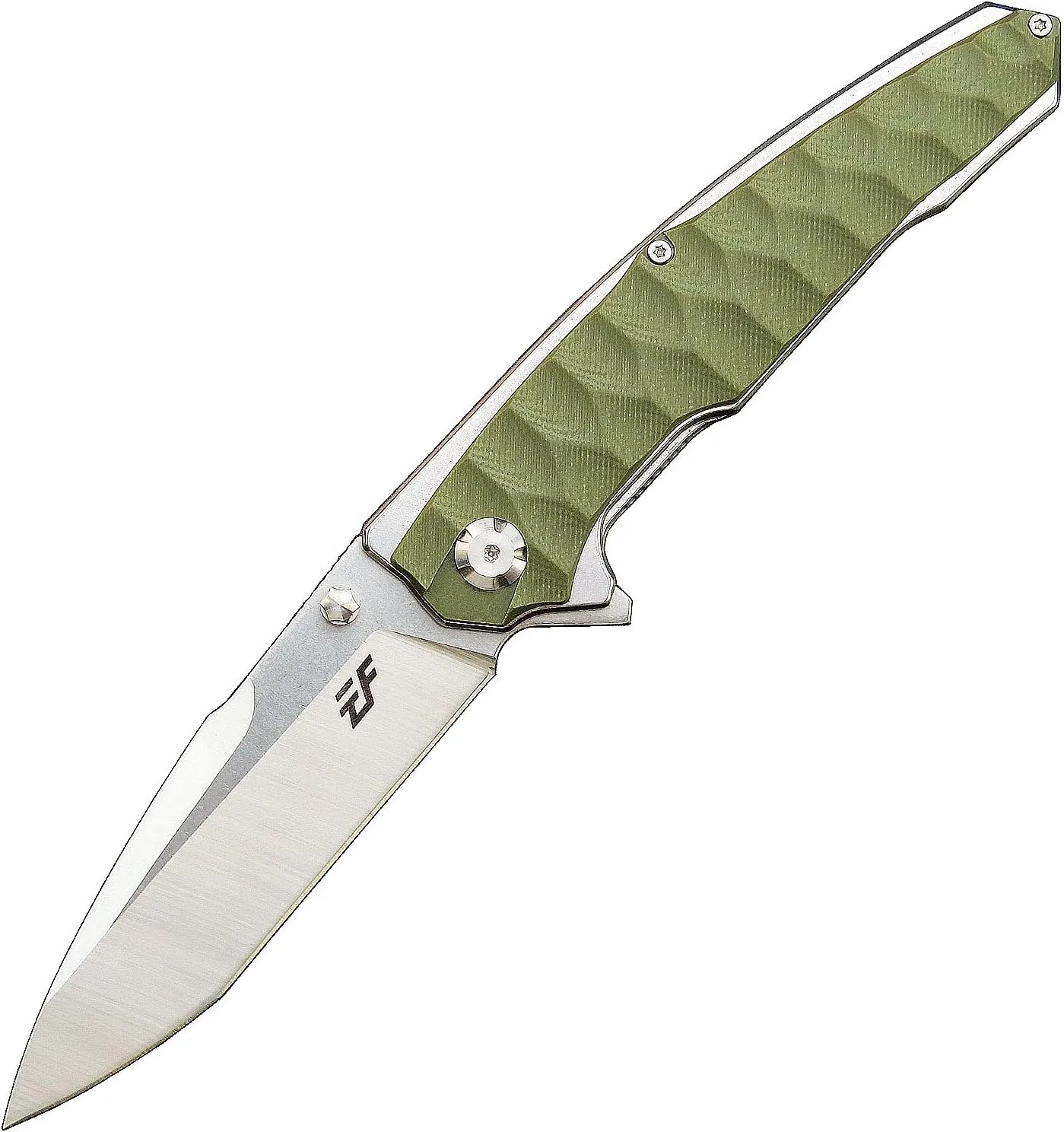 Eafengrow EF913 Folding Knife with Clip 14c28n Steel Blade Outdoor knives G10 Handle EDC Pocket Knife Reliable Locking Mechanism Flipper Knife for Camping Survival Hiking (Green)