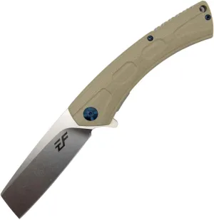 Eafengrow EF931 Pocket Knife D2 Steel Blade Outdoor Tool Knives G10 Handle Pocket Clip EDC Reliable Locking Knife Flipper Knife for Camping Survival and Outdoor (desert)