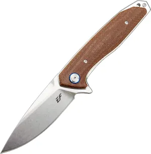 Eafengrow EF972 Folding Knife, D2 Steel Blade Micarta Handle Pocket Knife Folder for Outdoor Camping Hiking Working EDC Tool Knife(Brown)