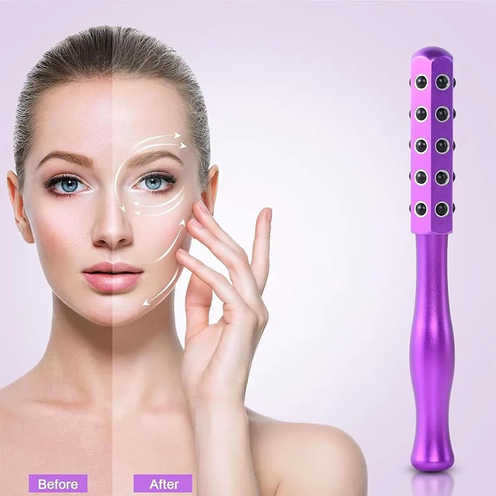 Elarique Glow Sculpting - Beauty Roller, 2025 New Uplift Facial Massaging Beauty Tool, Tourmaline Face Roller,Massage Face Tool, Cooling & Sculpting, Portable with Ergonomic Handle (A-1)