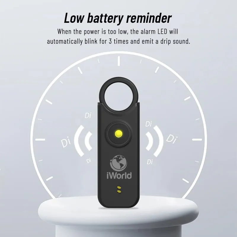 Emergency Self-Defense Rechargeable Alarm Keychain – Safety Defense Key Chain with LED Security Alarm for Women (1, Purple)