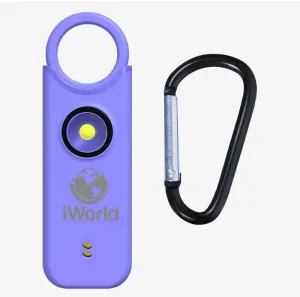 Emergency Self-Defense Rechargeable Alarm Keychain – Safety Defense Key Chain with LED Security Alarm for Women (1, Purple)