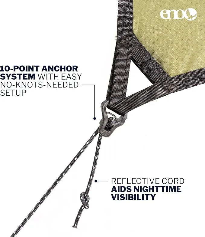 ENO - Eagles Nest Outfitters HouseFly Rain Tarp, Ultralight Camping Tarp