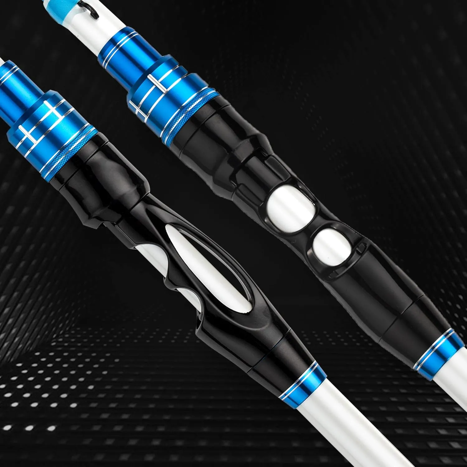 EOW XPEDITE MAX Portable Telescopic Casting/Spinning Fishing Rods, 24T Carbon Rod Blanks & Solid Carbon Tip, Split Cork Grips, Travel Rod, Short Collapsible Rods