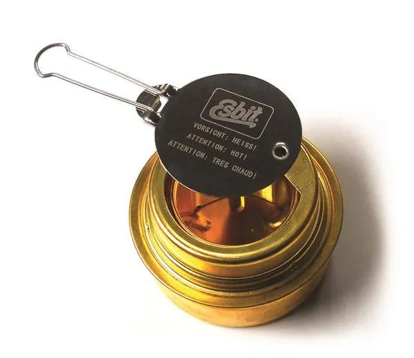 Esbit Brass Alcohol Burner Camping Stove with Variable Temperature Control