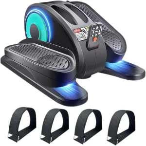 ESL Under Desk Elliptical - Portable Leg Exerciser for Seniors, Compact Seated Elliptical with Remote Control, LCD Display Electric Elliptical Trainers