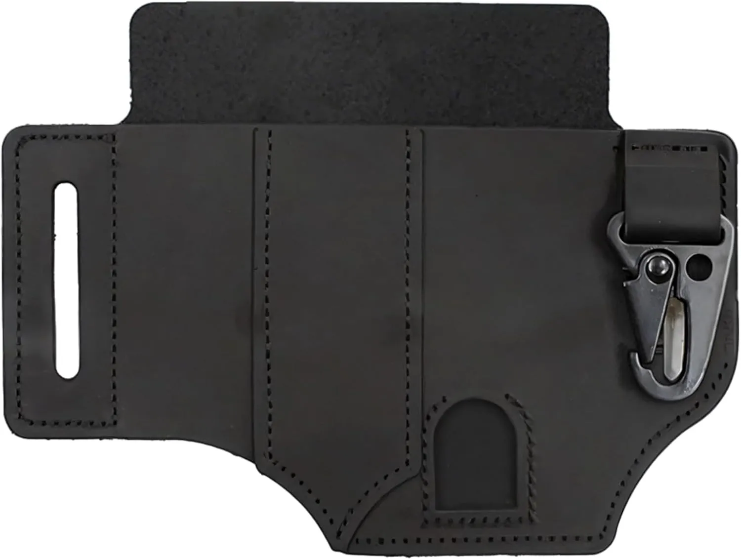 Everyday Carry Leather Tactical Holster, Multi Tool Organizer with Quick-Release Clip, Survival Pouch for Flashlights and Knives, Outdoor Equipment Carrier with Belt Attachment