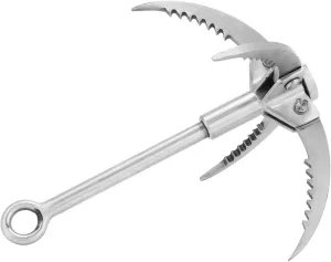 EVTSCAN Grappling Hook, Stainless Steel Folding Survival Claw Multifunctional Hook Rock Climbing Claw Survival Tool Equipment